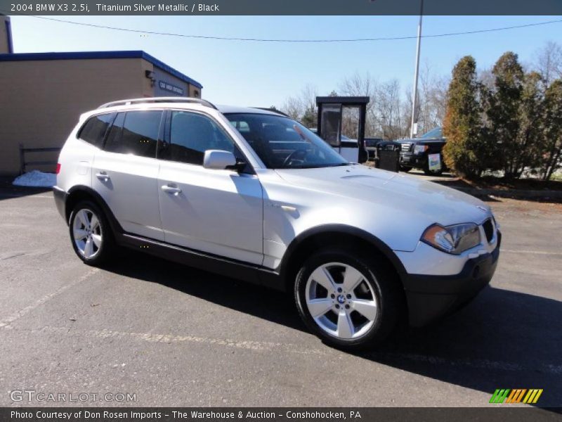 Titanium Silver Metallic / Black 2004 BMW X3 2.5i