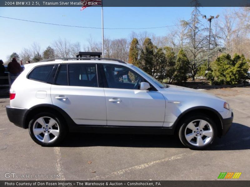 Titanium Silver Metallic / Black 2004 BMW X3 2.5i