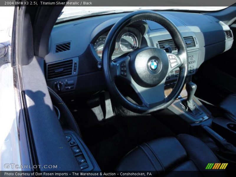 Titanium Silver Metallic / Black 2004 BMW X3 2.5i