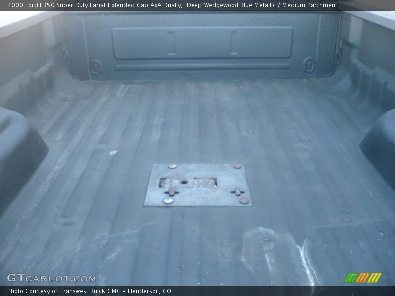 Deep Wedgewood Blue Metallic / Medium Parchment 2000 Ford F350 Super Duty Lariat Extended Cab 4x4 Dually