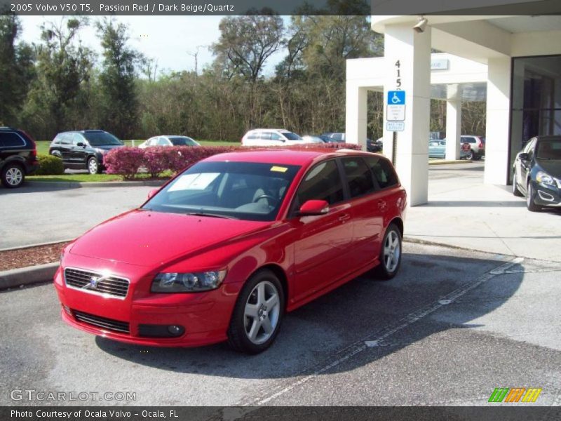 Passion Red / Dark Beige/Quartz 2005 Volvo V50 T5