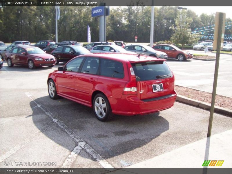 Passion Red / Dark Beige/Quartz 2005 Volvo V50 T5