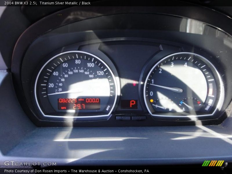 Titanium Silver Metallic / Black 2004 BMW X3 2.5i