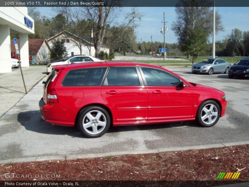 Passion Red / Dark Beige/Quartz 2005 Volvo V50 T5