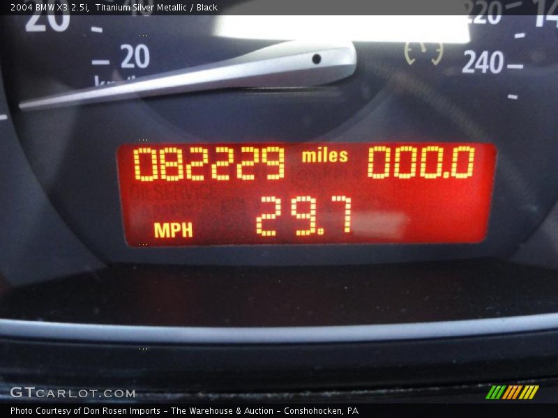 Titanium Silver Metallic / Black 2004 BMW X3 2.5i