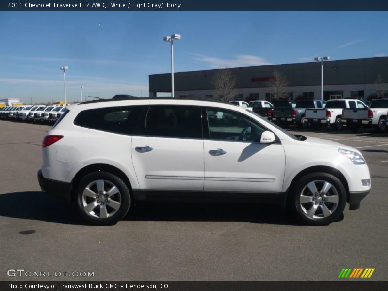 White / Light Gray/Ebony 2011 Chevrolet Traverse LTZ AWD