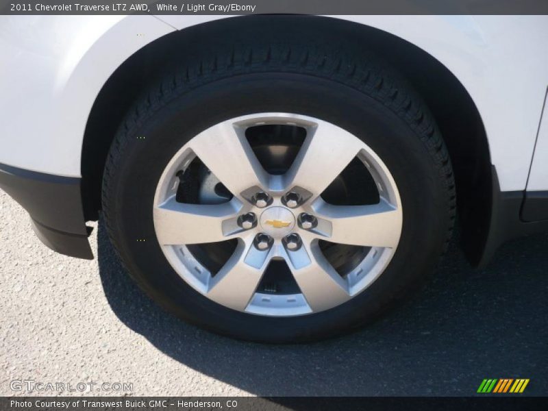 White / Light Gray/Ebony 2011 Chevrolet Traverse LTZ AWD