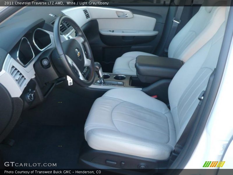 White / Light Gray/Ebony 2011 Chevrolet Traverse LTZ AWD