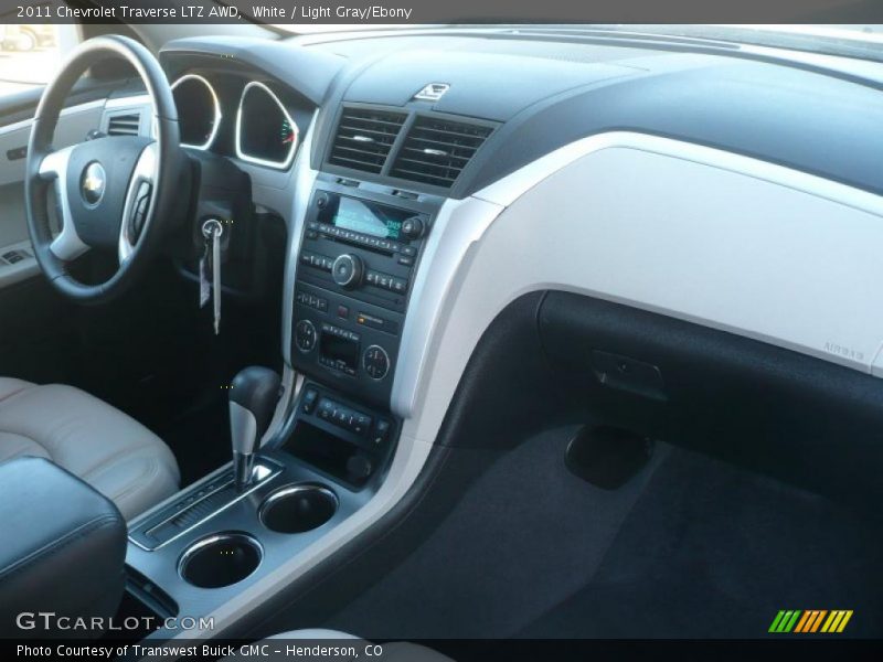 White / Light Gray/Ebony 2011 Chevrolet Traverse LTZ AWD