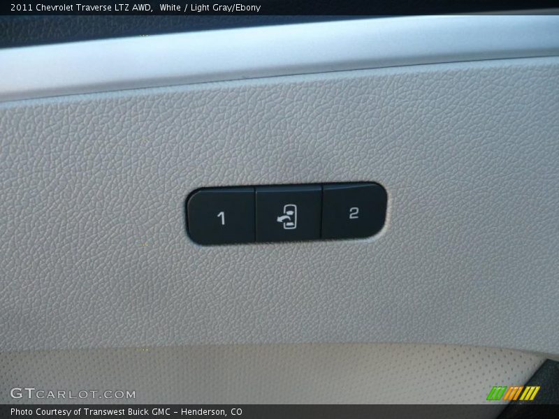 White / Light Gray/Ebony 2011 Chevrolet Traverse LTZ AWD