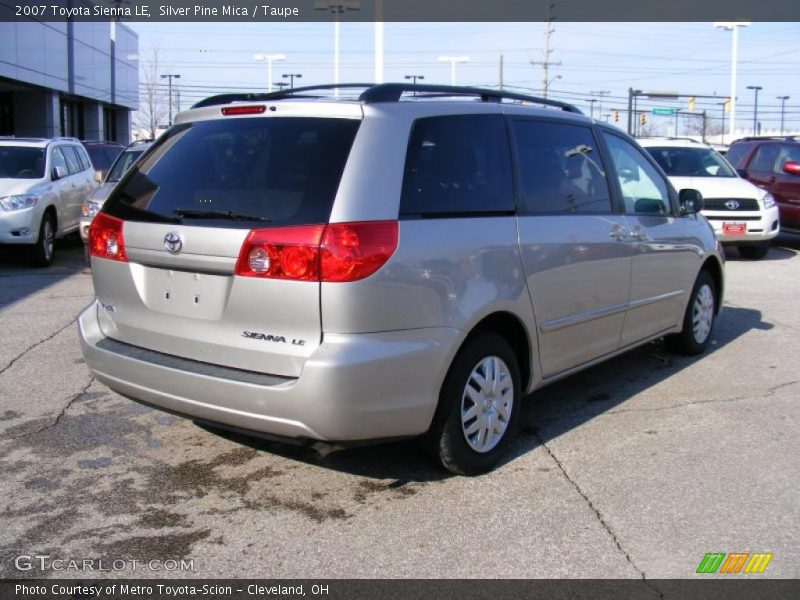 Silver Pine Mica / Taupe 2007 Toyota Sienna LE