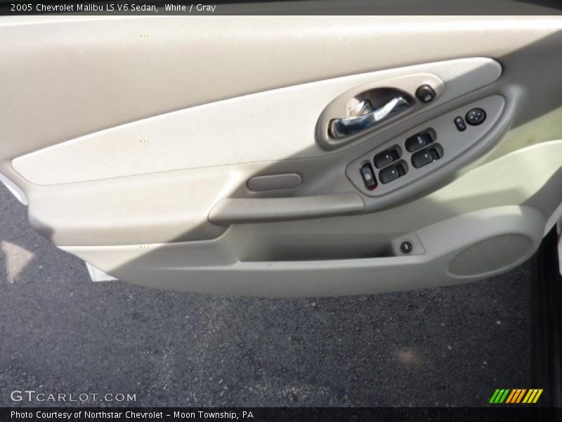 White / Gray 2005 Chevrolet Malibu LS V6 Sedan