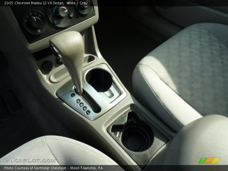 White / Gray 2005 Chevrolet Malibu LS V6 Sedan