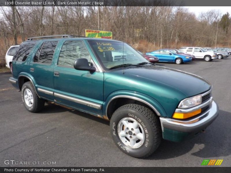 Dark Green Metallic / Beige 1998 Chevrolet Blazer LS 4x4