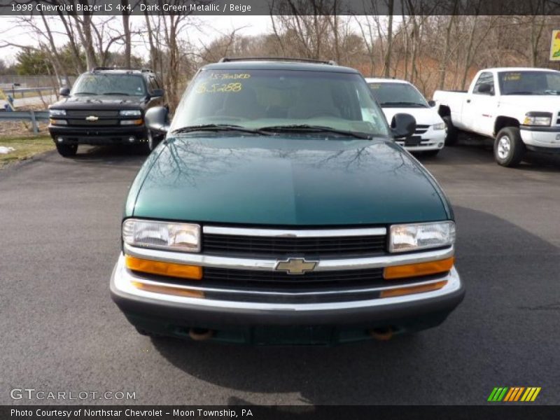 Dark Green Metallic / Beige 1998 Chevrolet Blazer LS 4x4