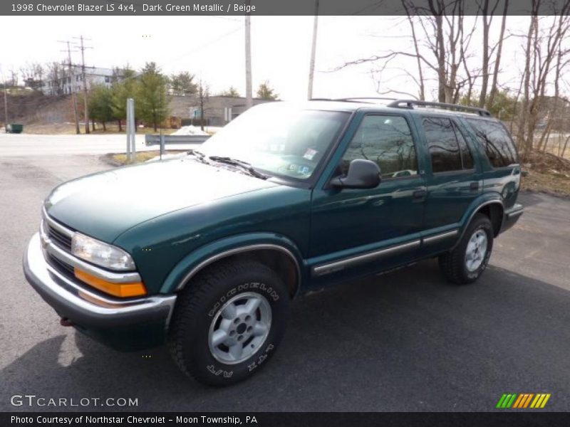 Dark Green Metallic / Beige 1998 Chevrolet Blazer LS 4x4
