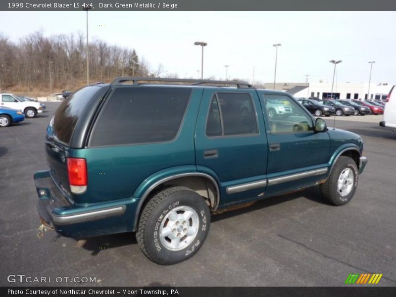 Dark Green Metallic / Beige 1998 Chevrolet Blazer LS 4x4