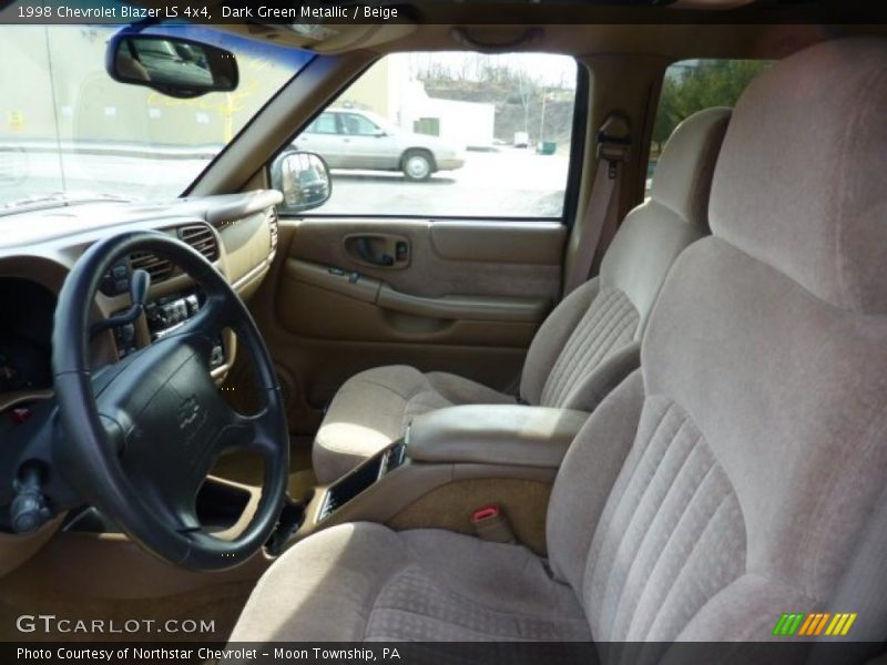 Dark Green Metallic / Beige 1998 Chevrolet Blazer LS 4x4