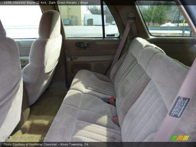 Dark Green Metallic / Beige 1998 Chevrolet Blazer LS 4x4