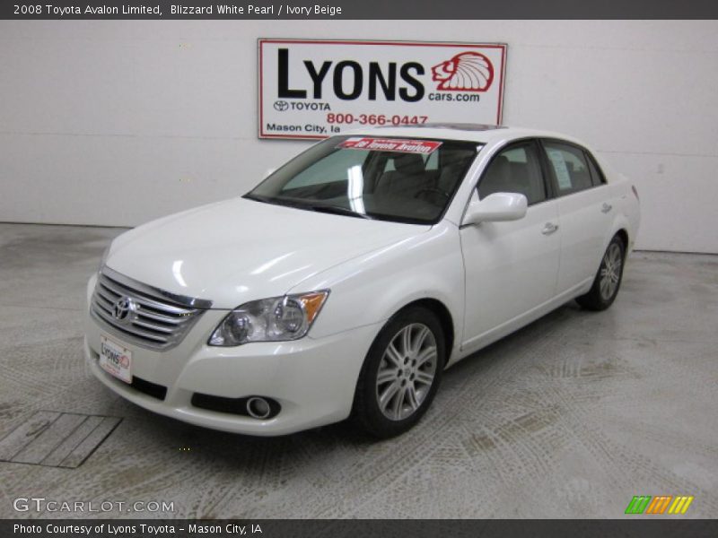 Blizzard White Pearl / Ivory Beige 2008 Toyota Avalon Limited