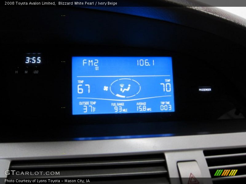 Blizzard White Pearl / Ivory Beige 2008 Toyota Avalon Limited