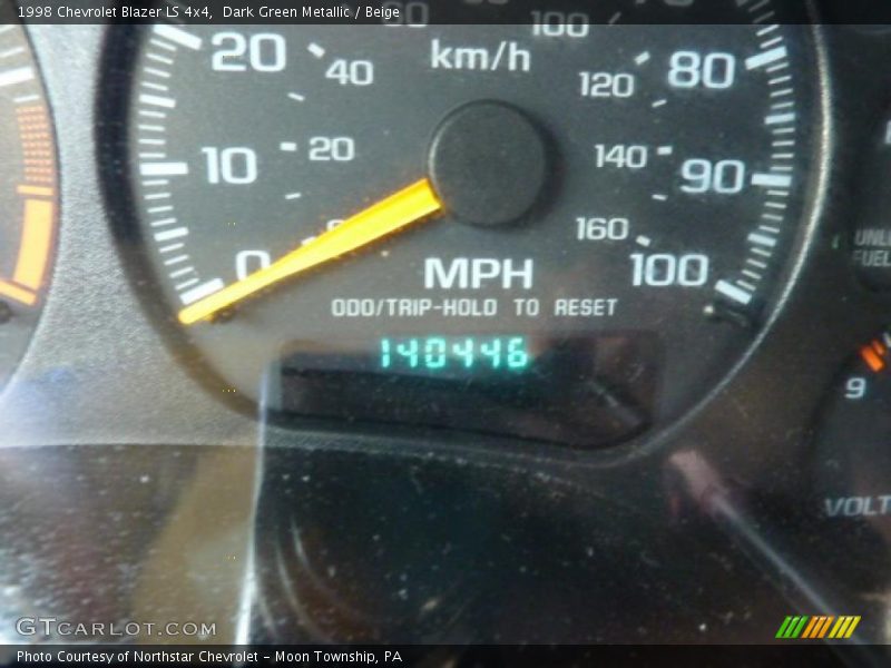 Dark Green Metallic / Beige 1998 Chevrolet Blazer LS 4x4