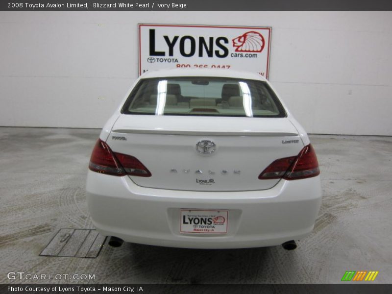 Blizzard White Pearl / Ivory Beige 2008 Toyota Avalon Limited