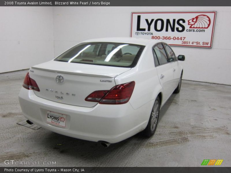 Blizzard White Pearl / Ivory Beige 2008 Toyota Avalon Limited