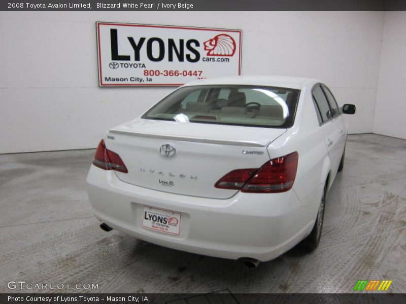 Blizzard White Pearl / Ivory Beige 2008 Toyota Avalon Limited