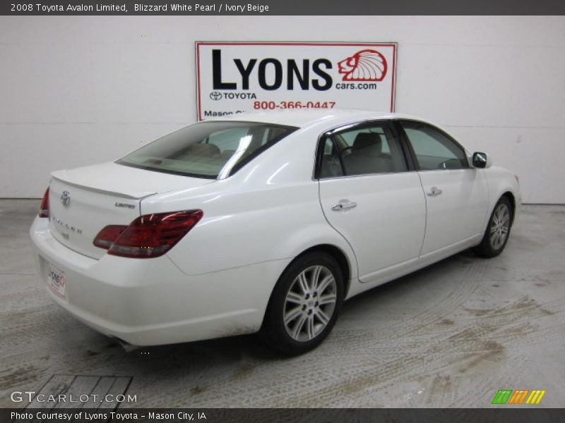 Blizzard White Pearl / Ivory Beige 2008 Toyota Avalon Limited