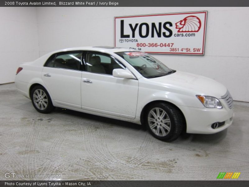 Blizzard White Pearl / Ivory Beige 2008 Toyota Avalon Limited