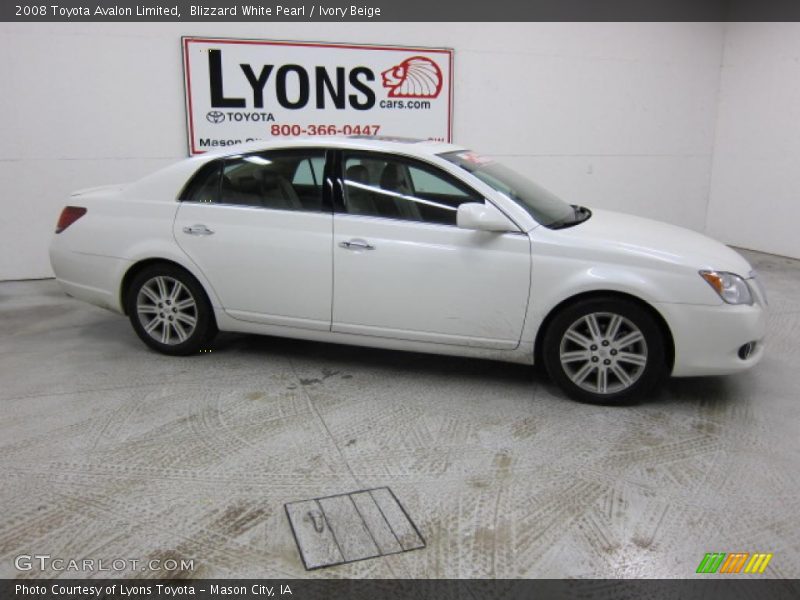 Blizzard White Pearl / Ivory Beige 2008 Toyota Avalon Limited