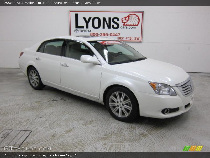 Blizzard White Pearl / Ivory Beige 2008 Toyota Avalon Limited