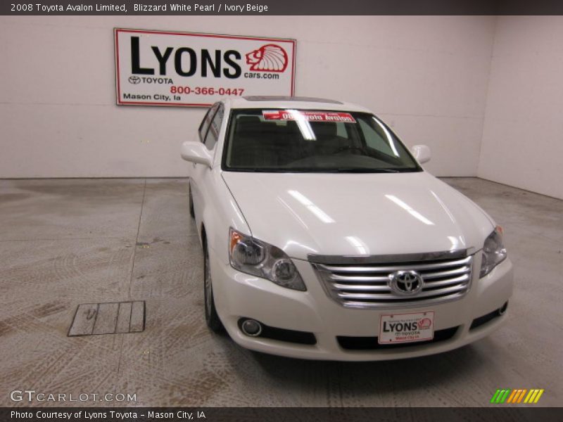 Blizzard White Pearl / Ivory Beige 2008 Toyota Avalon Limited