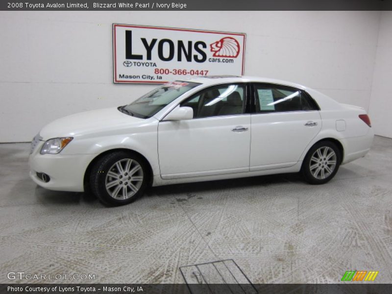 Blizzard White Pearl / Ivory Beige 2008 Toyota Avalon Limited