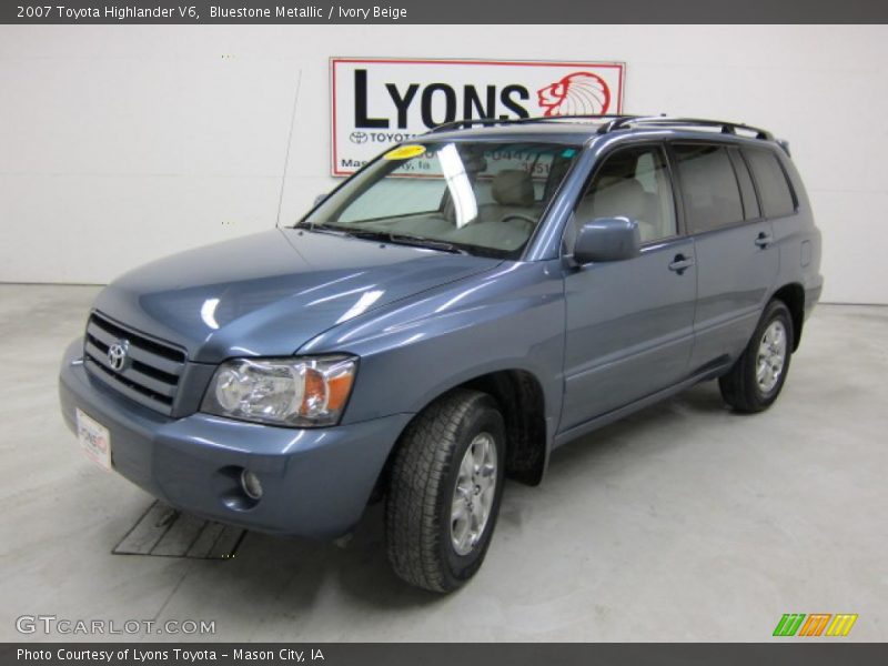 Bluestone Metallic / Ivory Beige 2007 Toyota Highlander V6