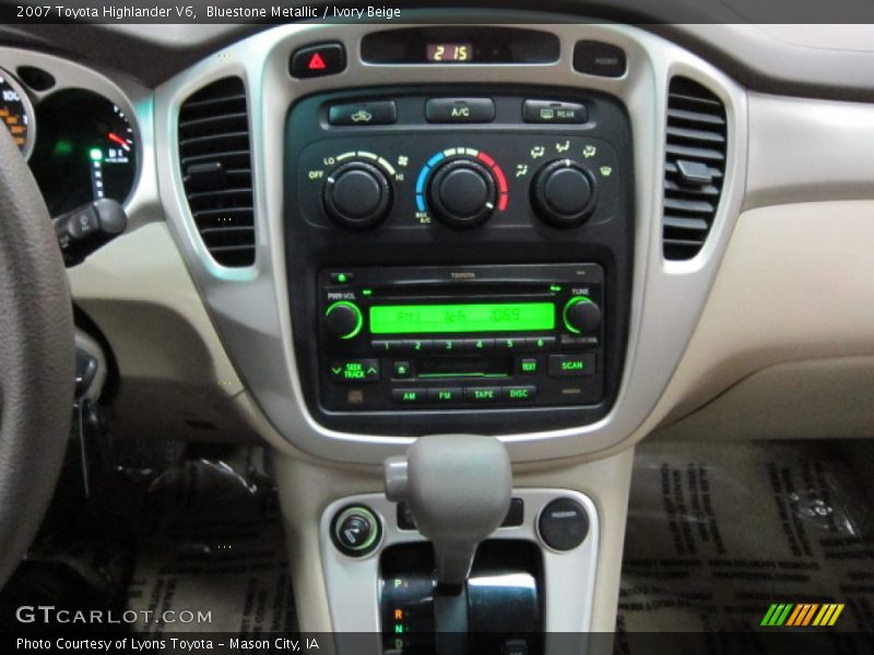 Controls of 2007 Highlander V6