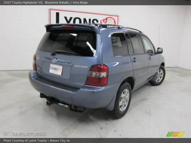 Bluestone Metallic / Ivory Beige 2007 Toyota Highlander V6