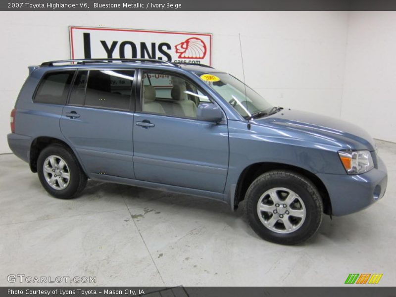 Bluestone Metallic / Ivory Beige 2007 Toyota Highlander V6