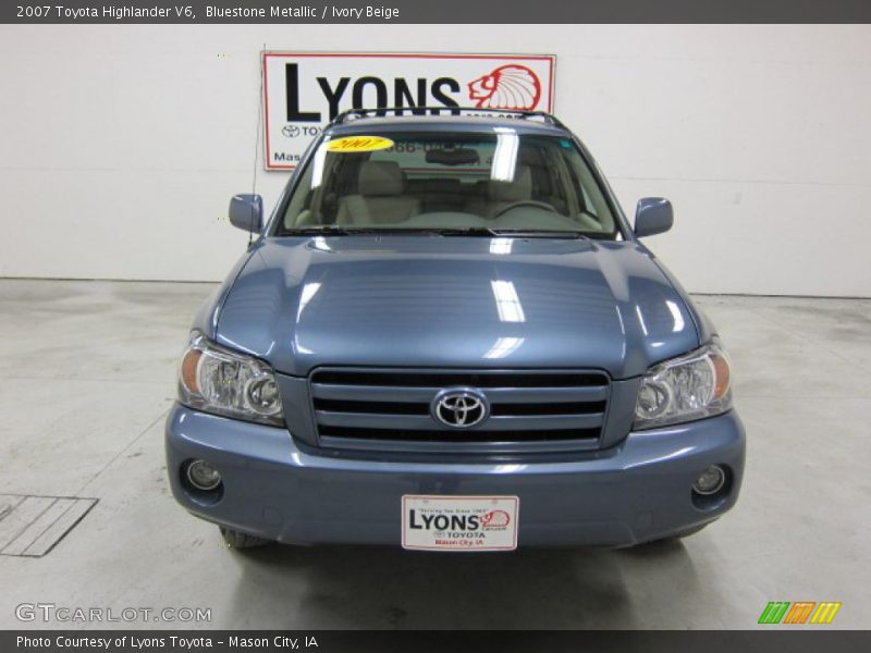 Bluestone Metallic / Ivory Beige 2007 Toyota Highlander V6