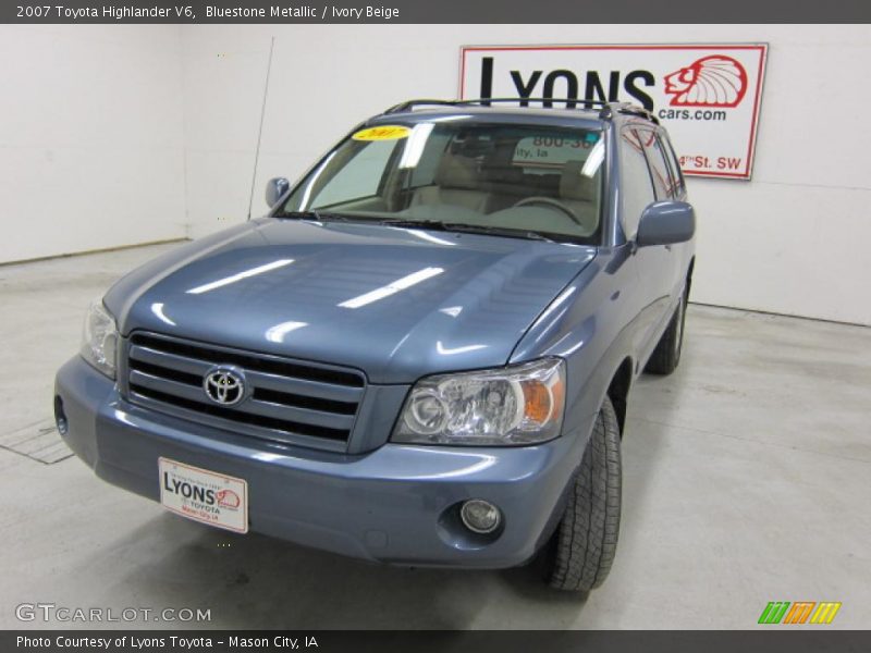Bluestone Metallic / Ivory Beige 2007 Toyota Highlander V6