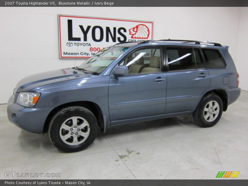 Bluestone Metallic / Ivory Beige 2007 Toyota Highlander V6