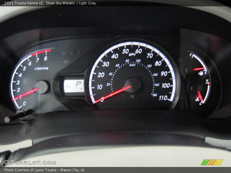 Silver Sky Metallic / Light Gray 2011 Toyota Sienna LE