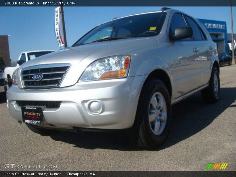 Bright Silver / Gray 2008 Kia Sorento LX
