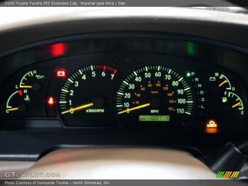 Imperial Jade Mica / Oak 2000 Toyota Tundra SR5 Extended Cab