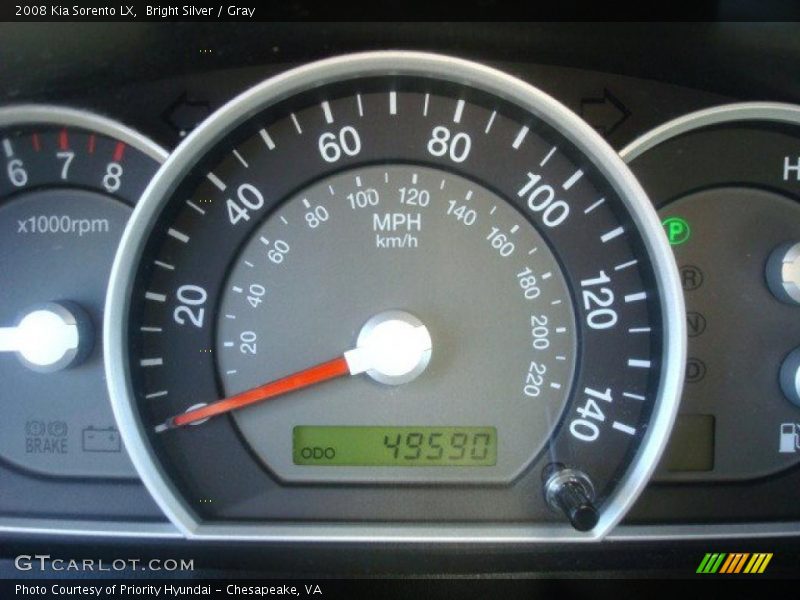 Bright Silver / Gray 2008 Kia Sorento LX