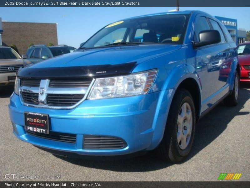 Surf Blue Pearl / Dark Slate Gray/Light Graystone 2009 Dodge Journey SE