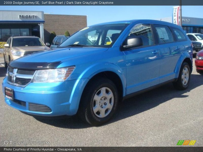 Surf Blue Pearl / Dark Slate Gray/Light Graystone 2009 Dodge Journey SE