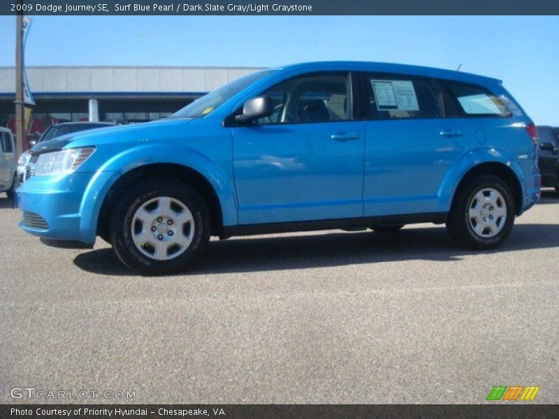 Surf Blue Pearl / Dark Slate Gray/Light Graystone 2009 Dodge Journey SE