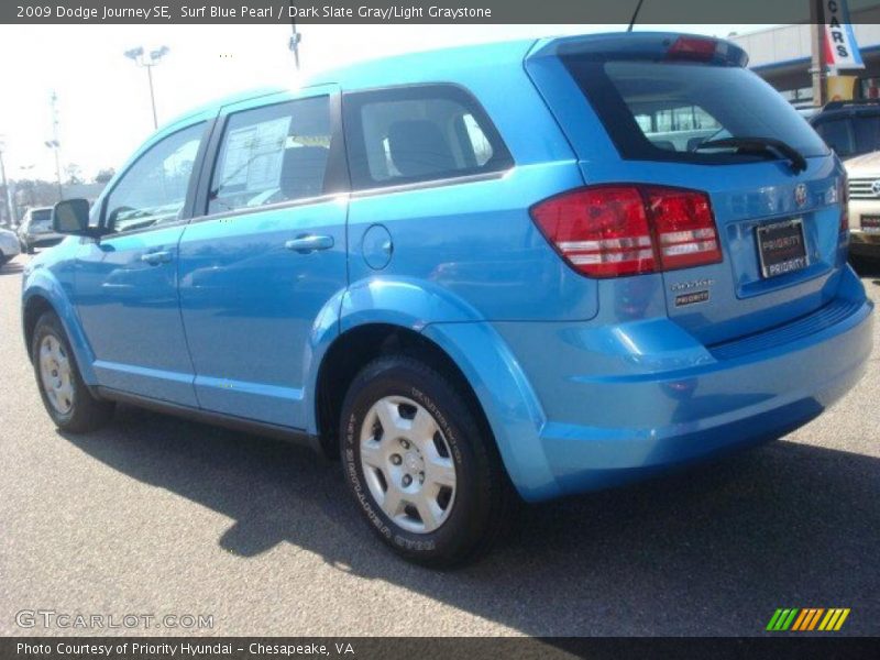 Surf Blue Pearl / Dark Slate Gray/Light Graystone 2009 Dodge Journey SE